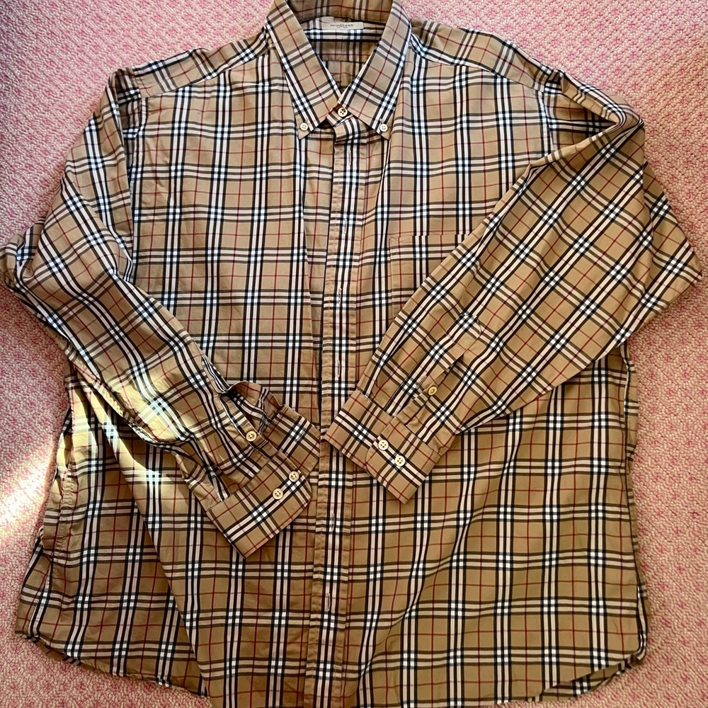 Burberry button up shirt. Men's size L. Great condition.